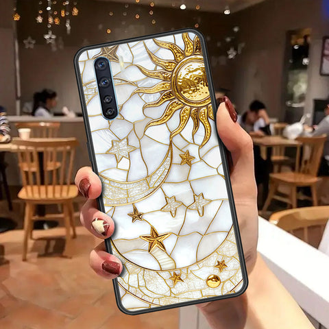 Oppo A91 Cover - Celestial Starry Universe Series - HQ Ultra Shine Premium Infinity Glass Soft Silicon Borders Case