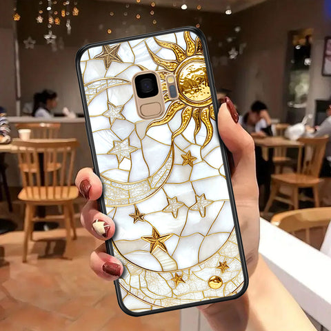 Samsung Galaxy S9 Cover - Celestial Starry Universe Series - HQ Ultra Shine Premium Infinity Glass Soft Silicon Borders Case