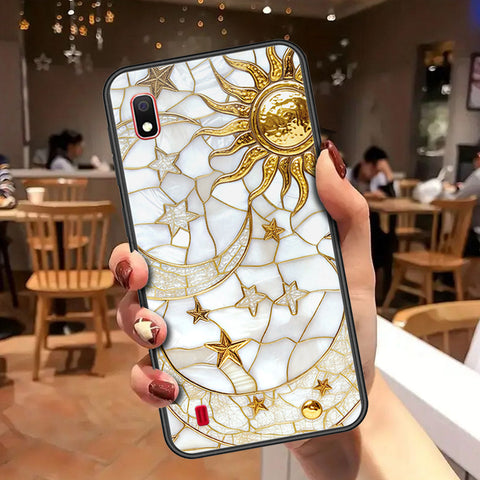 Samsung Galaxy A10 Cover - Celestial Starry Universe Series - HQ Ultra Shine Premium Infinity Glass Soft Silicon Borders Case