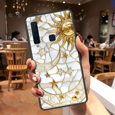 Samsung Galaxy A9 2018 Cover - Celestial Starry Universe Series - HQ Ultra Shine Premium Infinity Glass Soft Silicon Borders Case