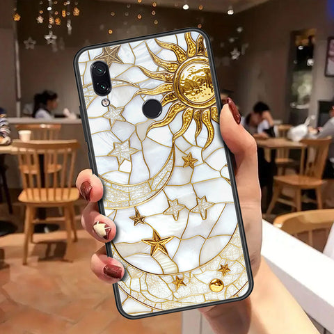Xiaomi Redmi Note 7 Cover - Celestial Starry Universe Series - HQ Ultra Shine Premium Infinity Glass Soft Silicon Borders Case