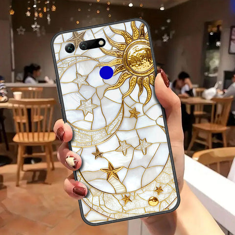 Huawei Honor View 20 Cover - Celestial Starry Universe Series - HQ Ultra Shine Premium Infinity Glass Soft Silicon Borders Case