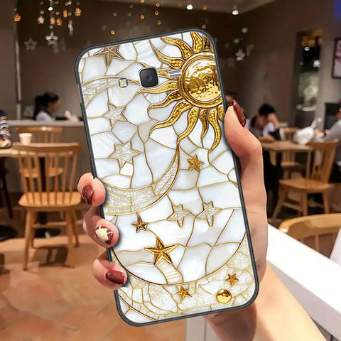 Samsung Galaxy J7 2015 Cover - Celestial Starry Universe Series - HQ Ultra Shine Premium Infinity Glass Soft Silicon Borders Case