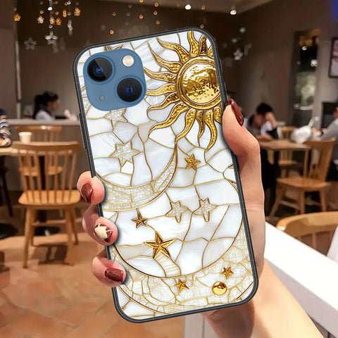 iPhone 13 Cover - Celestial Starry Universe Series - HQ Ultra Shine Premium Infinity Glass Soft Silicon Borders Case
