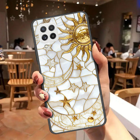 Samsung Galaxy M22 Cover - Celestial Starry Universe Series - HQ Ultra Shine Premium Infinity Glass Soft Silicon Borders Case