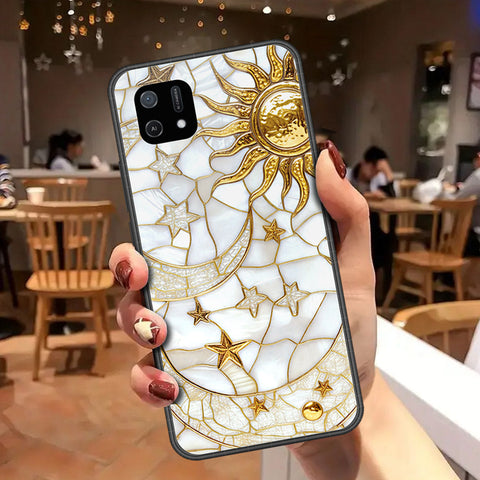 Oppo A16E Cover - Celestial Starry Universe Series - HQ Ultra Shine Premium Infinity Glass Soft Silicon Borders Case