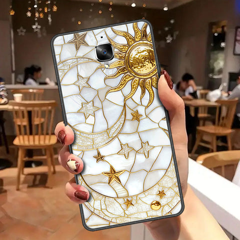 Oneplus 3 Cover - Celestial Starry Universe Series - HQ Ultra Shine Premium Infinity Glass Soft Silicon Borders Case