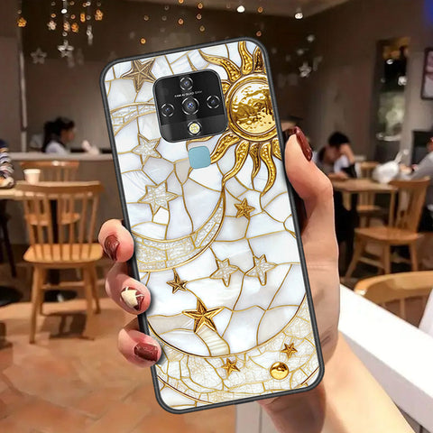 Tecno Camon 16 Cover - Celestial Starry Universe Series - HQ Ultra Shine Premium Infinity Glass Soft Silicon Borders Case
