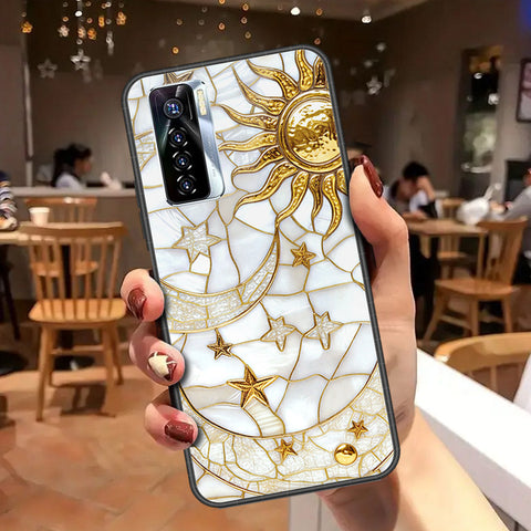 Tecno Camon 17 Pro Cover - Celestial Starry Universe Series - HQ Ultra Shine Premium Infinity Glass Soft Silicon Borders Case