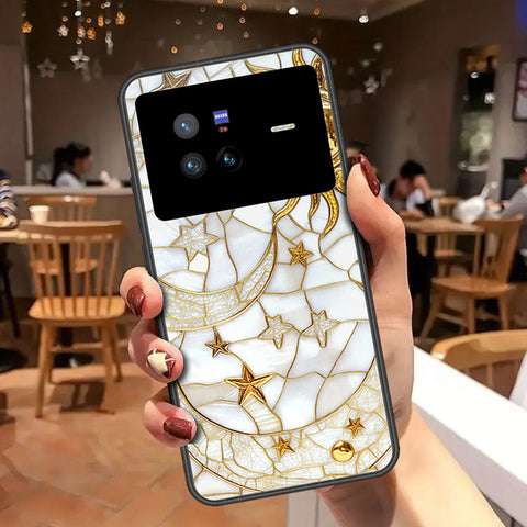 Vivo X80 Cover - Celestial Starry Universe Series - HQ Ultra Shine Premium Infinity Glass Soft Silicon Borders Case