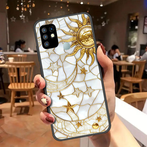 Infinix Hot 10 Cover - Celestial Starry Universe Series - HQ Ultra Shine Premium Infinity Glass Soft Silicon Borders Case