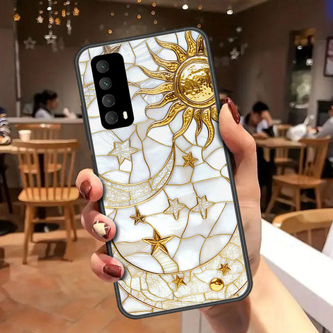 Huawei Y7a Cover - Celestial Starry Universe Series - HQ Ultra Shine Premium Infinity Glass Soft Silicon Borders Case