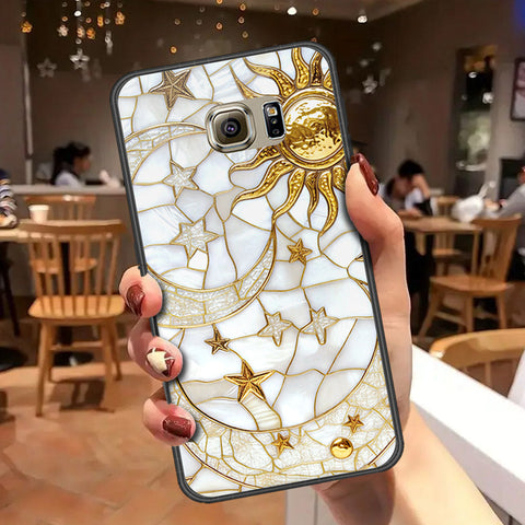 Samsung Galaxy S6 Cover - Celestial Starry Universe Series - HQ Ultra Shine Premium Infinity Glass Soft Silicon Borders Case