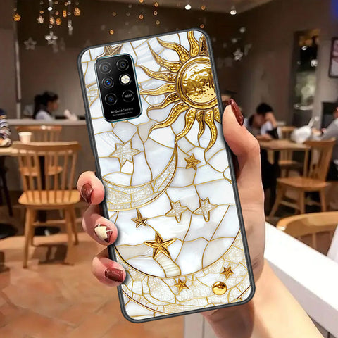 Infinix Note 8i Cover - Celestial Starry Universe Series - HQ Ultra Shine Premium Infinity Glass Soft Silicon Borders Case