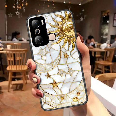 Infinix Hot 20i Cover - Celestial Starry Universe Series - HQ Ultra Shine Premium Infinity Glass Soft Silicon Borders Case