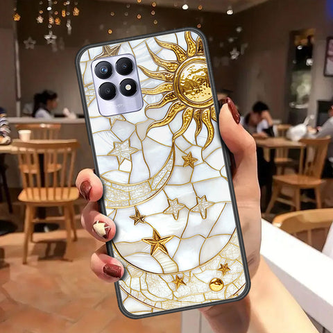 Realme 8i Cover - Celestial Starry Universe Series - HQ Ultra Shine Premium Infinity Glass Soft Silicon Borders Case