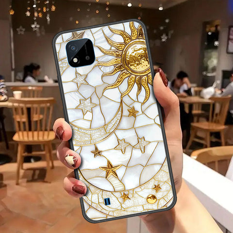 Realme C20 Cover - Celestial Starry Universe Series - HQ Ultra Shine Premium Infinity Glass Soft Silicon Borders Case