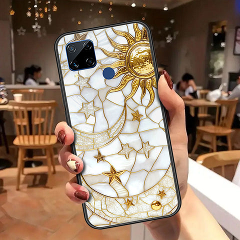 Realme C15 Cover - Celestial Starry Universe Series - HQ Ultra Shine Premium Infinity Glass Soft Silicon Borders Case