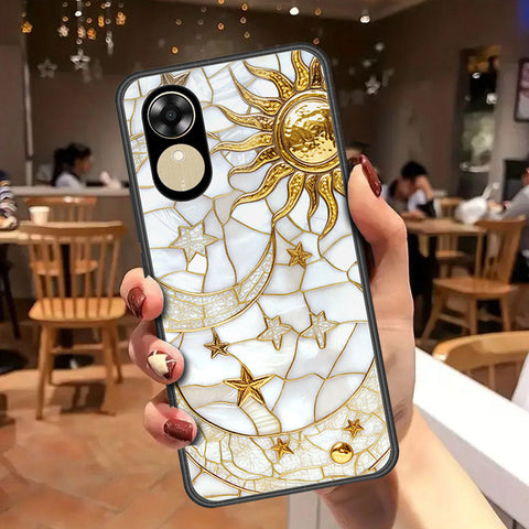 Oppo A17k Cover - Celestial Starry Universe Series - HQ Ultra Shine Premium Infinity Glass Soft Silicon Borders Case