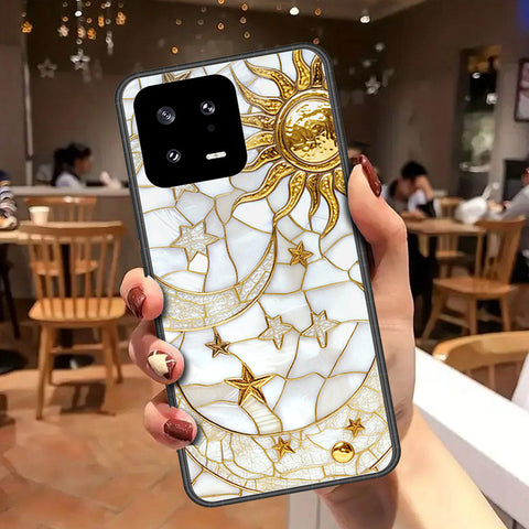 Xiaomi 13 Cover - Celestial Starry Universe Series - HQ Ultra Shine Premium Infinity Glass Soft Silicon Borders Case