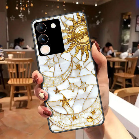Vivo V29e Cover - Celestial Starry Universe Series - HQ Ultra Shine Premium Infinity Glass Soft Silicon Borders Case