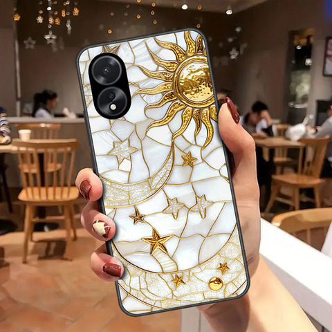 Oppo A38 Cover - Celestial Starry Universe Series - HQ Ultra Shine Premium Infinity Glass Soft Silicon Borders Case