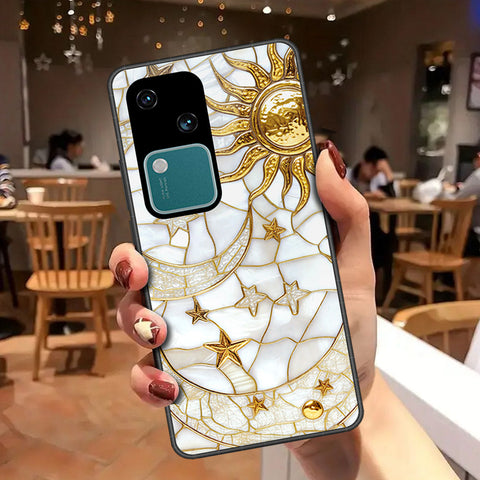 Vivo V30 Cover - Celestial Starry Universe Series - HQ Ultra Shine Premium Infinity Glass Soft Silicon Borders Case