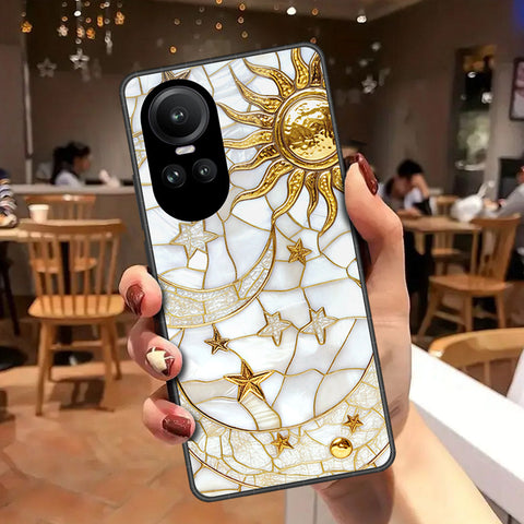 Oppo Reno 10 Pro Cover - Celestial Starry Universe Series - HQ Ultra Shine Premium Infinity Glass Soft Silicon Borders Case