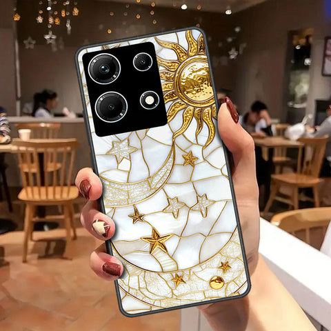 Infinix Note 30 Cover - Celestial Starry Universe Series - HQ Ultra Shine Premium Infinity Glass Soft Silicon Borders Case