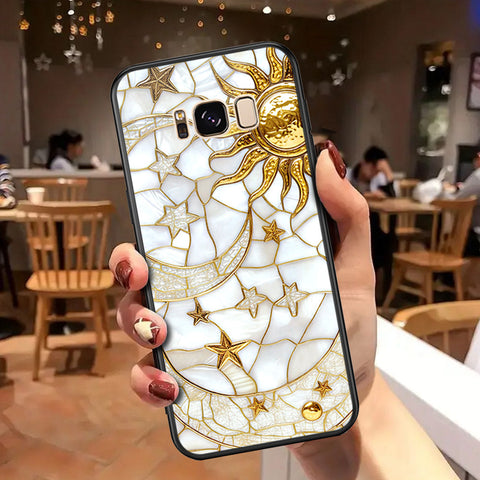 Samsung Galaxy S8 Cover - Celestial Starry Universe Series - HQ Ultra Shine Premium Infinity Glass Soft Silicon Borders Case