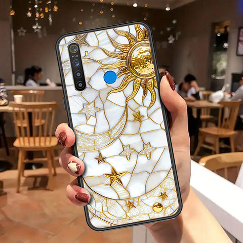 Realme 5 Cover - Celestial Starry Universe Series - HQ Ultra Shine Premium Infinity Glass Soft Silicon Borders Case