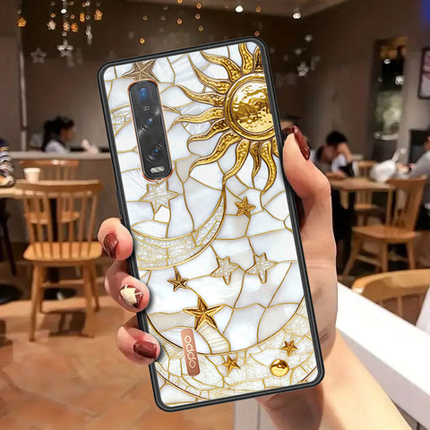 Oppo Find X2 Pro Cover - Celestial Starry Universe Series - HQ Ultra Shine Premium Infinity Glass Soft Silicon Borders Case