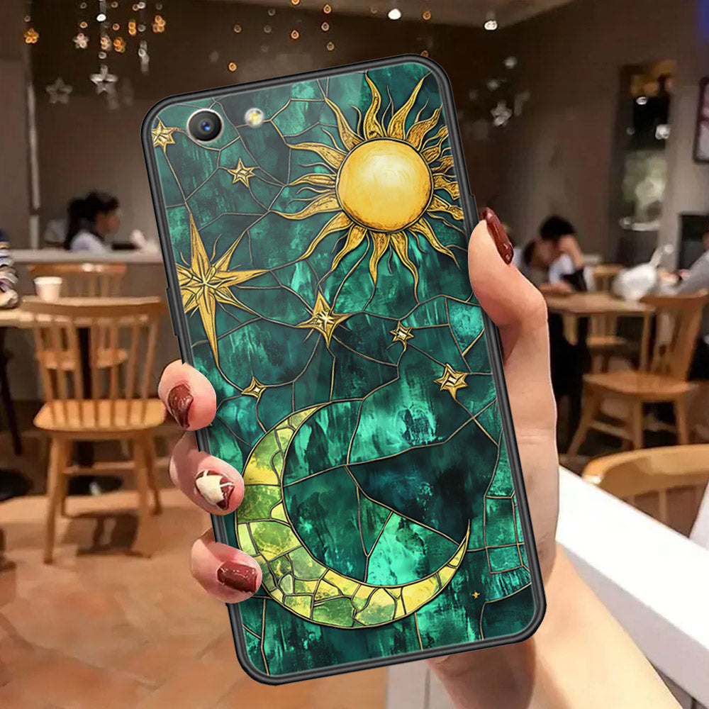 Oppo A59 Cover - Celestial Starry Universe Series  - HQ Ultra Shine Premium Infinity Glass Soft Silicon Borders Case