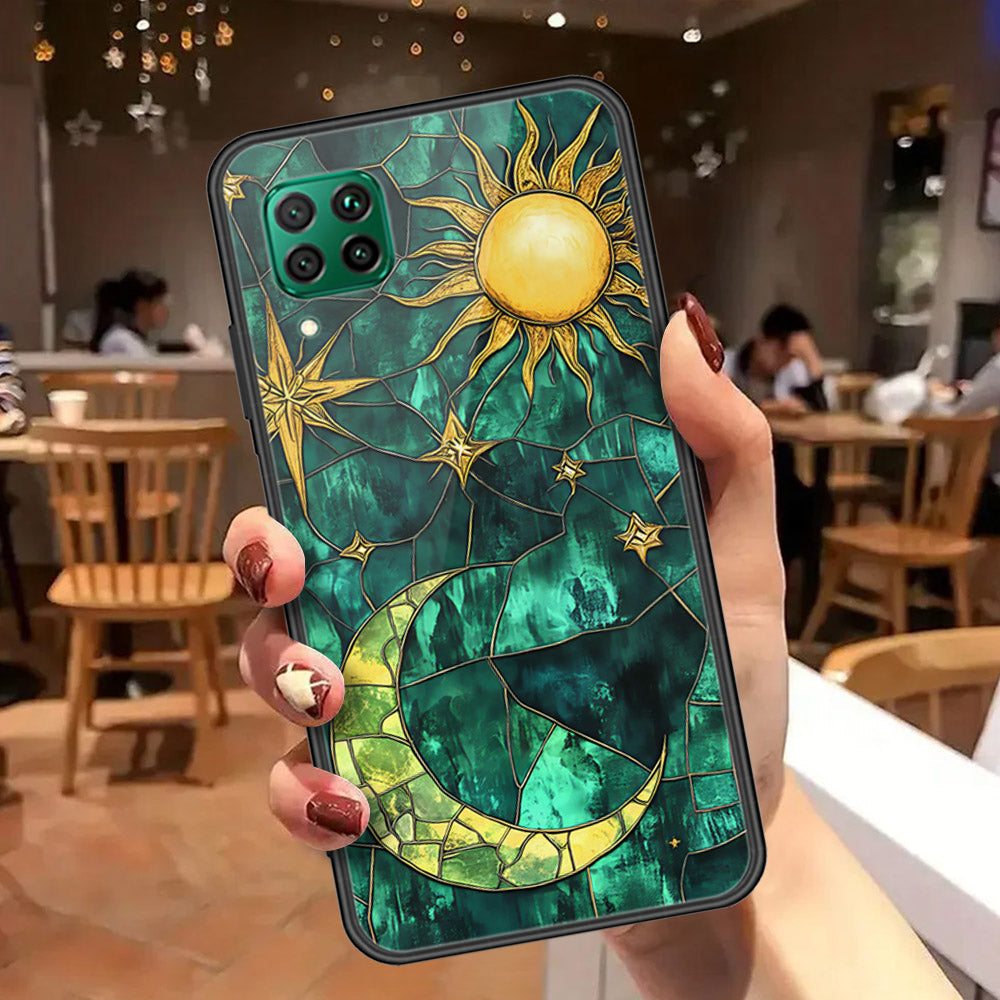 Huawei Nova 7i Cover - Celestial Starry Universe Series  - HQ Ultra Shine Premium Infinity Glass Soft Silicon Borders Case
