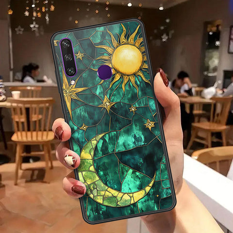 Honor 7A Cover - Celestial Starry Universe Series  - HQ Ultra Shine Premium Infinity Glass Soft Silicon Borders Case