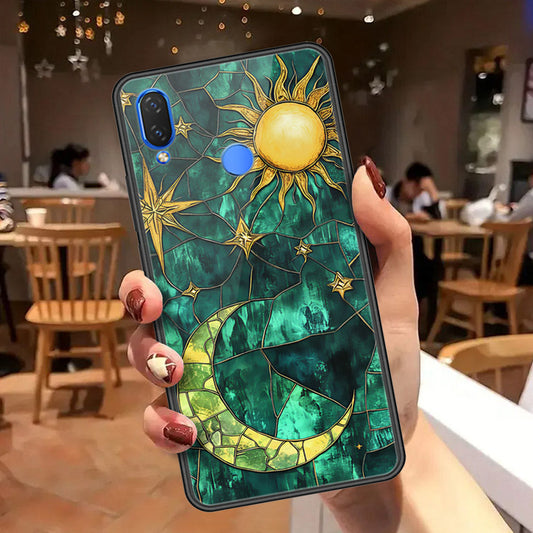 Huawei Enjoy 9 Plus Cover - Celestial Starry Universe Series  - HQ Ultra Shine Premium Infinity Glass Soft Silicon Borders Case