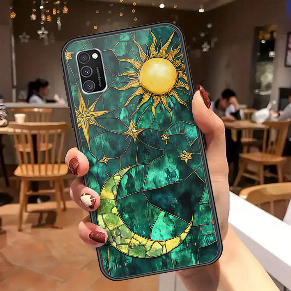 Samsung Galaxy A02s Cover - Celestial Starry Universe Series  - HQ Ultra Shine Premium Infinity Glass Soft Silicon Borders Case