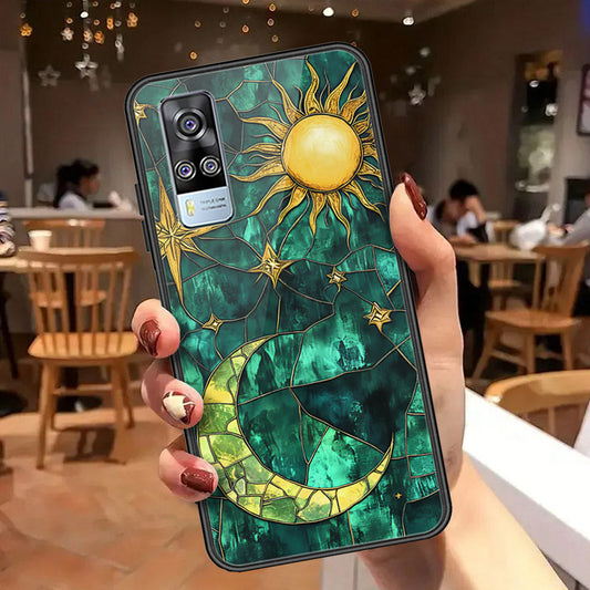 Vivo Y51s Cover - Celestial Starry Universe Series  - HQ Ultra Shine Premium Infinity Glass Soft Silicon Borders Case
