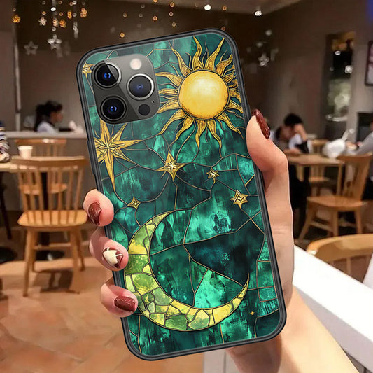 iPhone 12 Pro - Celestial Starry Universe Series - HQ Ultra Shine Premium Infinity Glass Soft Silicon Borders Case