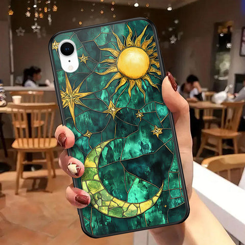 iPhone XR - Celestial Starry Universe Series - HQ Ultra Shine Premium Infinity Glass Soft Silicon Borders Case