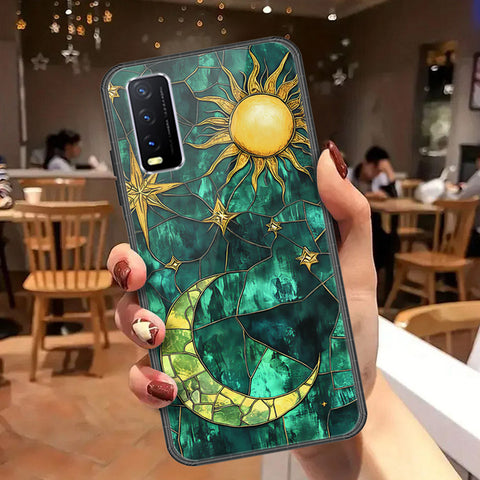 Vivo Y20i Cover - Celestial Starry Universe Series - HQ Ultra Shine Premium Infinity Glass Soft Silicon Borders Case (Fast Delivery)