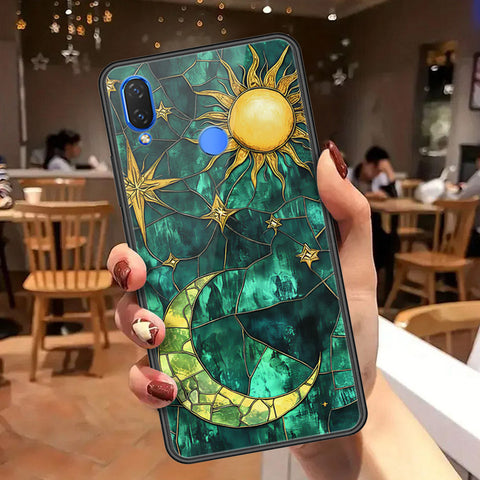 Huawei P Smart Plus Cover - Celestial Starry Universe Series  - HQ Ultra Shine Premium Infinity Glass Soft Silicon Borders Case