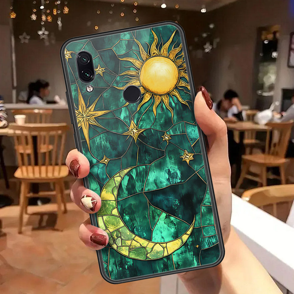 Xiaomi Redmi Note 7 Cover - Celestial Starry Universe Series  - HQ Ultra Shine Premium Infinity Glass Soft Silicon Borders Case