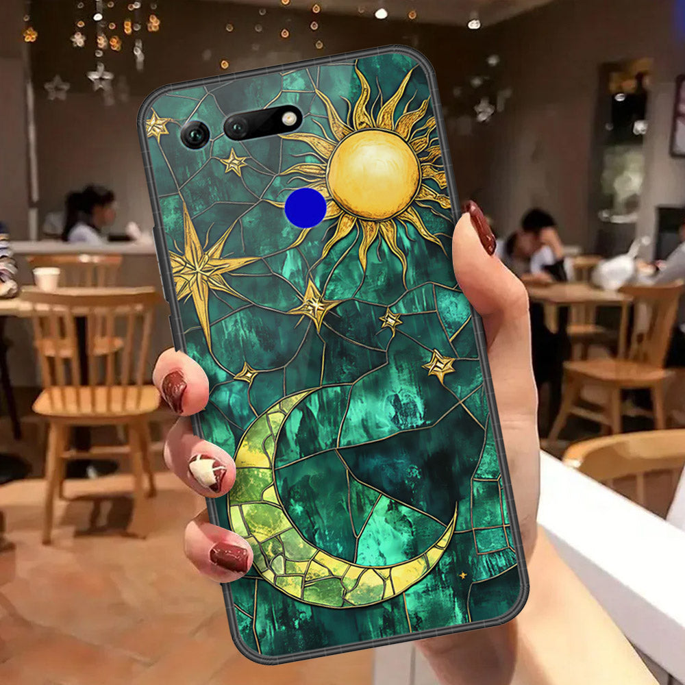 Huawei Honor View 20 Cover - Celestial Starry Universe Series  - HQ Ultra Shine Premium Infinity Glass Soft Silicon Borders Case