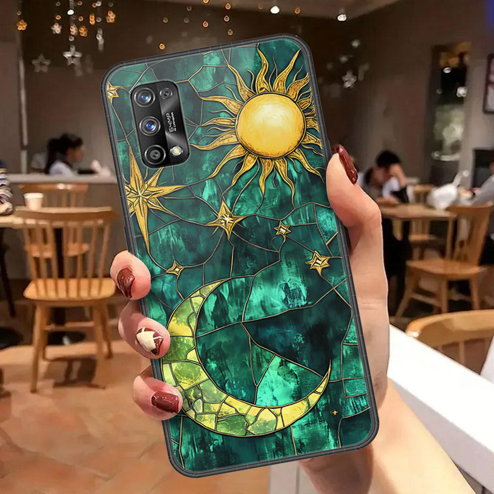Realme 7 Pro Cover - Celestial Starry Universe Series  - HQ Ultra Shine Premium Infinity Glass Soft Silicon Borders Case