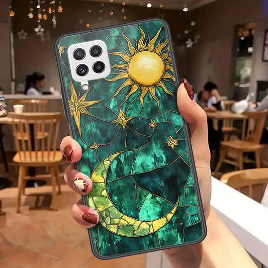 Samsung Galaxy A22 Cover - Celestial Starry Universe Series  - HQ Ultra Shine Premium Infinity Glass Soft Silicon Borders Case