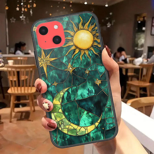 iPhone 13 Mini Cover - Celestial Starry Universe Series - HQ Ultra Shine Premium Infinity Glass Soft Silicon Borders Case