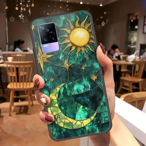 Vivo Y73 Cover - Celestial Starry Universe Series  - HQ Ultra Shine Premium Infinity Glass Soft Silicon Borders Case