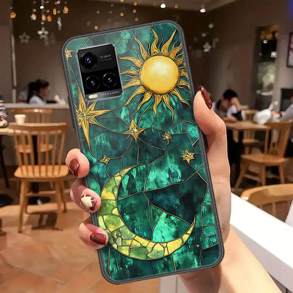 Vivo Y21 Cover - Celestial Starry Universe Series  - HQ Ultra Shine Premium Infinity Glass Soft Silicon Borders Case