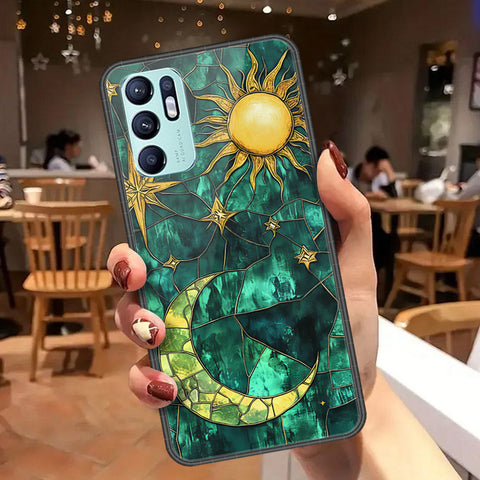 Oppo Reno 6 Cover - Celestial Starry Universe Series  - HQ Ultra Shine Premium Infinity Glass Soft Silicon Borders Case